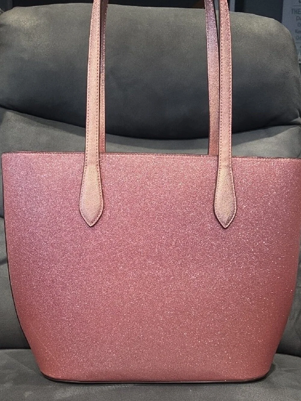 kate spade Pink Glitter Tote with Dual Shoulder Straps